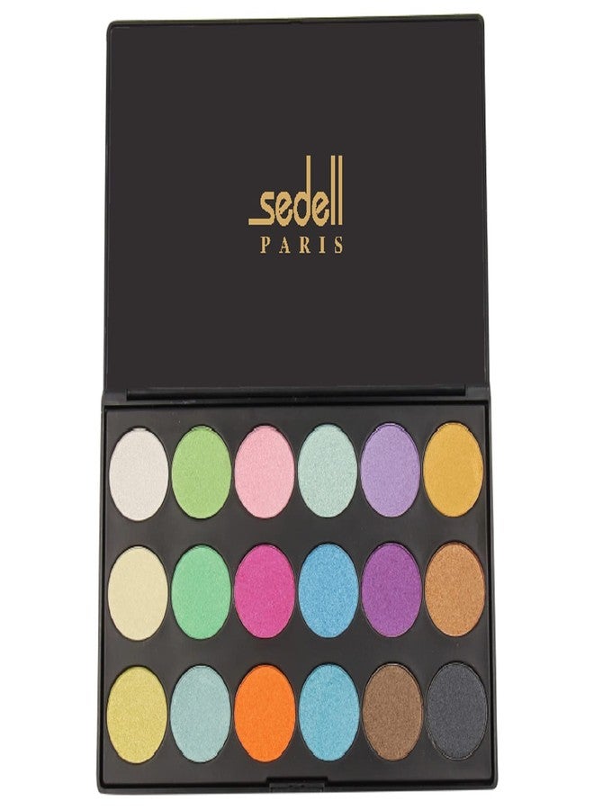 Sedell Professional Eyeshadow Palettes Highly Pigmented Matte Shimmer Blendable Long Lasting Waterproof Eye Shadows Powder Set Of 18 Colors, Multicolor, 48 g - Image 1