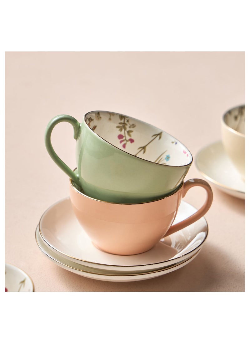 Generic - Garden Boho 8-Piece Porcelain Tea Set - 220 ml, Serves 4 - Image 1