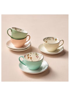 Garden Boho 8-Piece Porcelain Tea Set - 220 ml, Serves 4