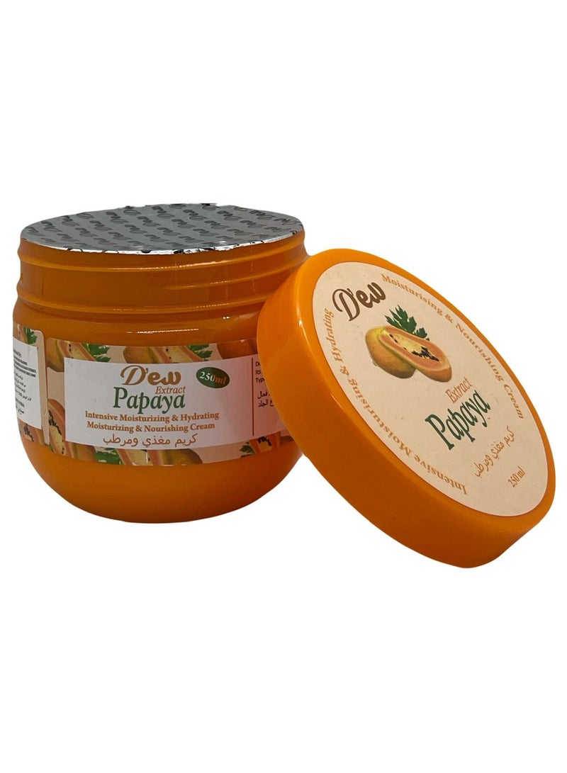 Extract Papaya Moisturising and Nourishing Cream - 250 ml | Moisturizing and Nourishing for Dry and Dull Skin