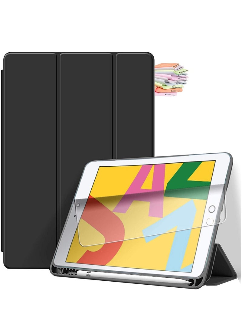 MUNTAQI for New iPad Air 4th Generation 2020 Case , for New iPad Air 4 10.9 Inch 2020 Case with Pencil Holder, Smart Trifold Stand Cover Case,Auto Sleep/Wake, Black - Image 1