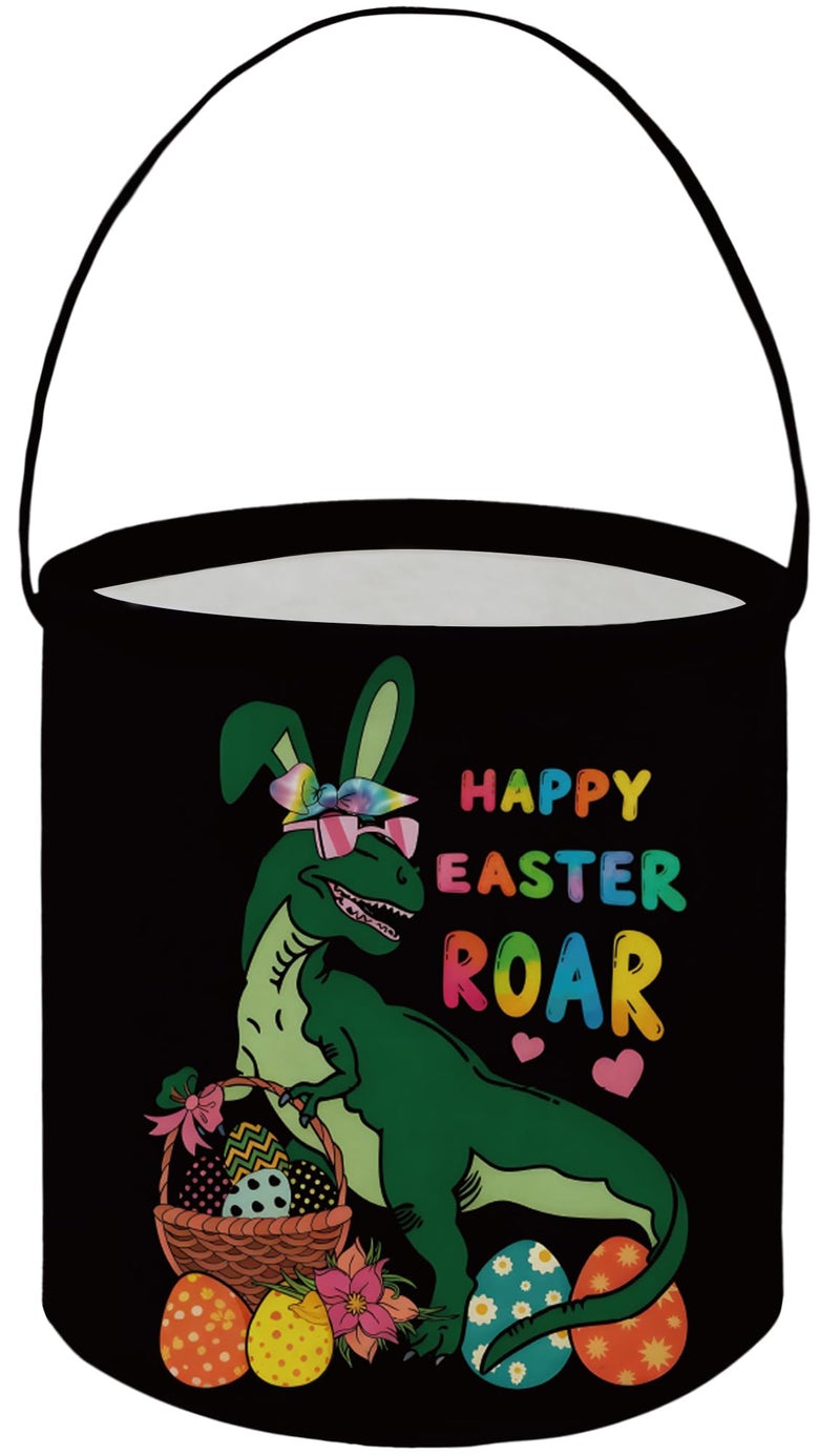 FXOCSHE FXOLCSHE Easter Dinosaur BasketsDinosaur BasketsCute Buckets with Handles Easter dinosaurs BucketEaster giftEaster giftsBeautiful dinosaur - Image 2