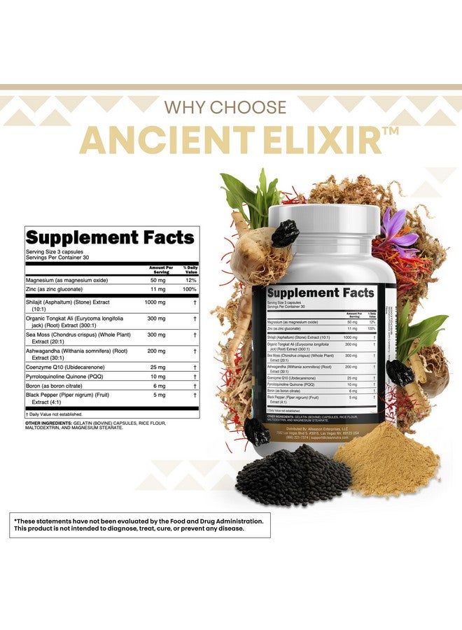 كلين نيوتراسيوتيكالز مكمل شيلاجيت من Clean Nutraceuticals للرجال مع طحالب بحرية، تونغكات علي، أشواغاندا، بورون، زنك، CoQ10، PQQ - كبسولات حمض الفولفيك - دعم الطاقة - 90 كبسولة - بديل الراتنج والصمغ والبودرة - Image 4