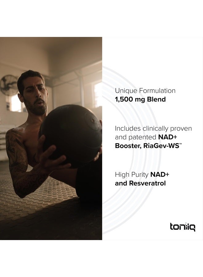 Toniiq NAD+ 1500 Niacin and Resveratrol, 60 Capsules - Image 5