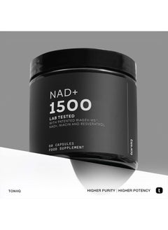 Toniiq Ultra High Strength 1500mg NAD+ Supplement - Clinically Proven Third-Party Tested Ingredients with Patented RiaGev-WS™, Resveratrol, and Niacin - 60 Capsules TQ  - Image 3
