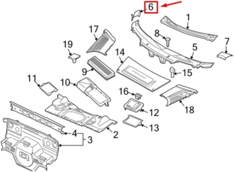 QASULER Windshield Wiper Side Cowl Trim Cover for Porsche - Image 4