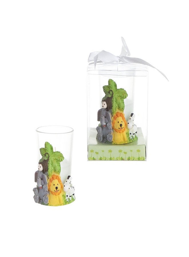 لونورا مجموعة هدايا تذكارية من لوناورا للحفلات - مجموعة من 12 شمعة على شكل حيوانات سفاري الغابة، هدايا مثالية لحفلات أعياد الميلاد والاحتفالات الخاصة، ألعاب، فيل، للبنات والأولاد | معبأة في علبة هدايا شفافة مع شريط ساتان - Image 1