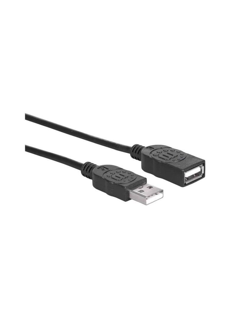 Manhattan 393850 Hi-Speed USB Extension Cable A Male / A Female - 3M (10 ft.) - Black - Image 2