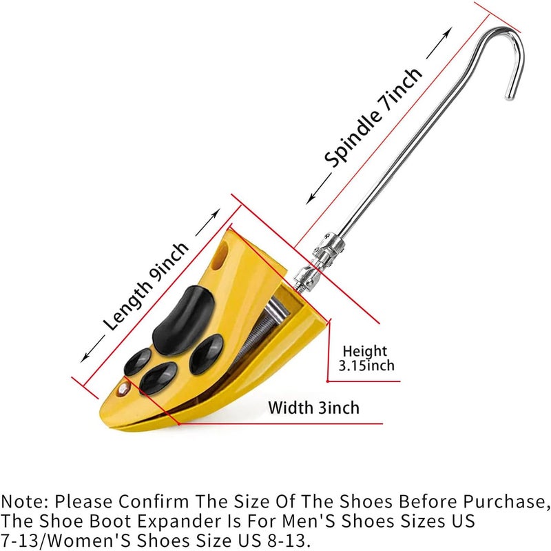 Boot Stretchers for Cowboy Boots,Boot Stretcher Shoe Stretcher Stretch Height for Men's Women's Thick Feet,Shoe Boot Instep Stretcher for Working Boots Hiking Boots（Size: Men's 7-13''/Women's 8-13''） - Image 2