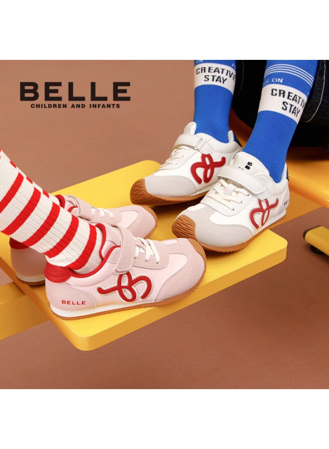 Belle Kids Sports Shoes Children's Casual Shoes Retro German Training Shoes Spring And Autumn Boys And Girls Running Shoes Light Blue Size 31 - Image 4