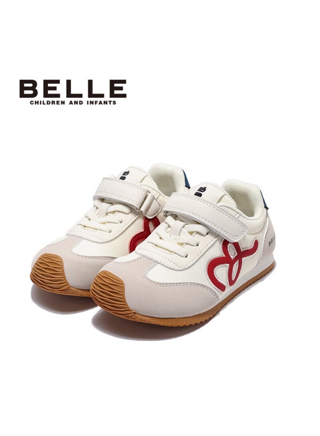 Belle Kids Sports Shoes Children's Casual Shoes Retro German Training Shoes Spring And Autumn Boys And Girls Running Shoes Light Blue Size 31 - Image 1