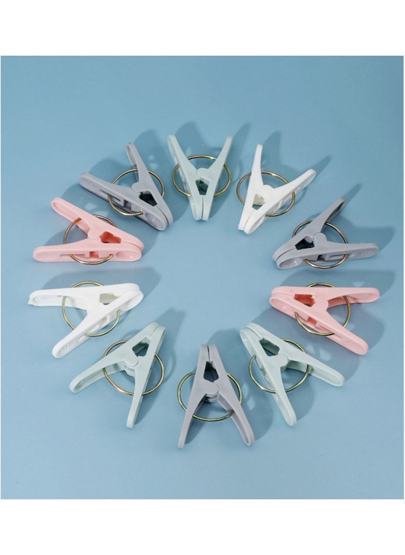 MileMelo - 50-Piece Plastic Clip Is Applicable To Clothes And Towels Etc Multicolour - Image 1