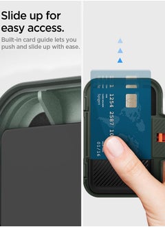 Spigen Lockfit MagFit Magnetic MagSafe Wallet Card Holder [up to 6 Cards] for iPhone 16 Pro Max / 16 Pro / 16 Plus / 16 / iPhone 15/14/13/12 series - M Green  - Image 4