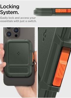 Spigen Lockfit MagFit Magnetic MagSafe Wallet Card Holder [up to 6 Cards] for iPhone 16 Pro Max / 16 Pro / 16 Plus / 16 / iPhone 15/14/13/12 series - M Green  - Image 5