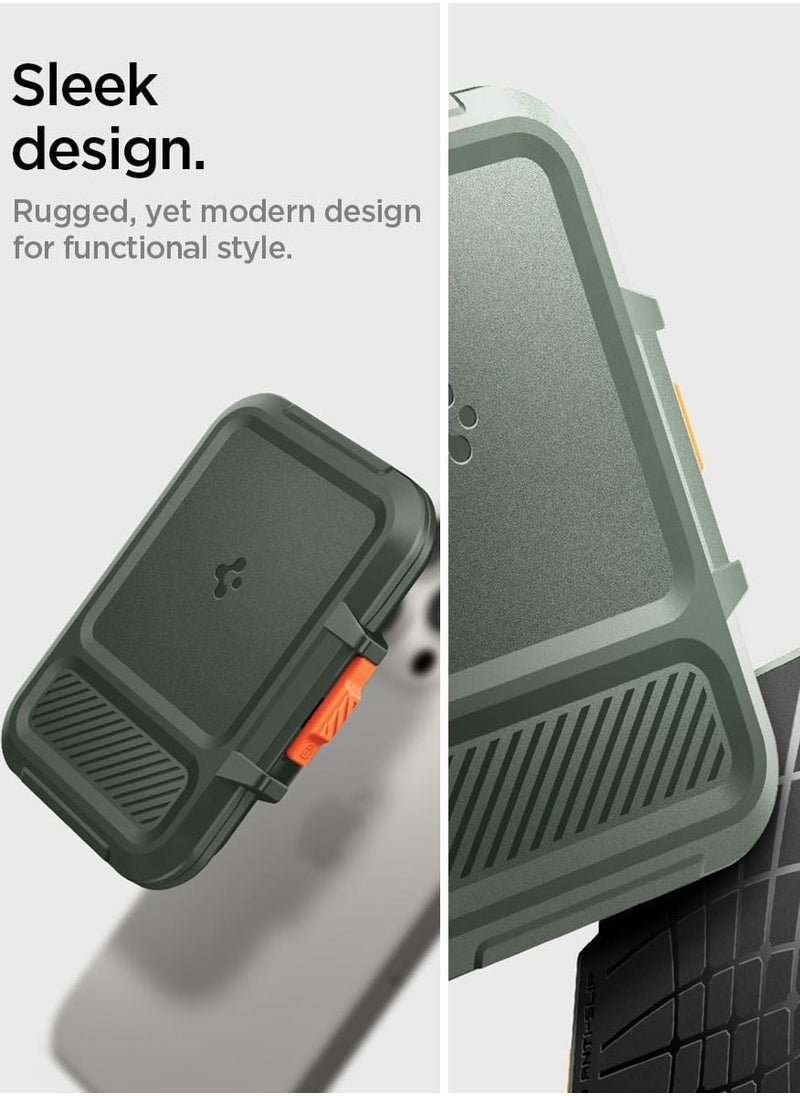 Spigen - Lockfit MagFit Magnetic MagSafe Wallet Card Holder [up to 6 Cards] for iPhone 16 Pro Max / 16 Pro / 16 Plus / 16 / iPhone 15/14/13/12 series - M Green - Image 1