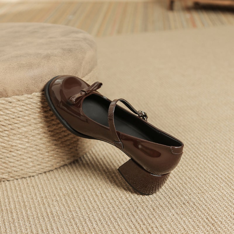 French Style Mary Jane Loafers for Women, Square Toe, Chunky Heel, 2026 Spring - Image 3