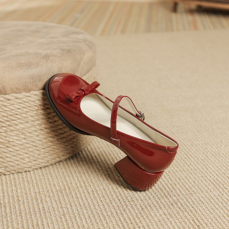 French Style Mary Jane Loafers for Women, Square Toe, Chunky Heel, 2026 Spring - Image 2