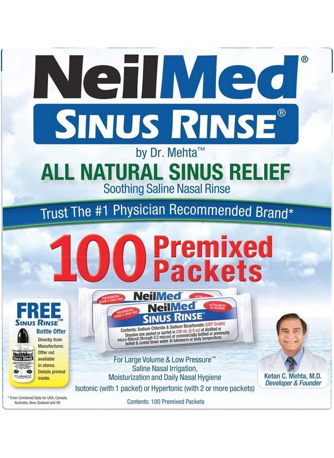 NeilMed Sinus Rinse Nasal Rinse Refill Kit 100 Per Box  - Image 1