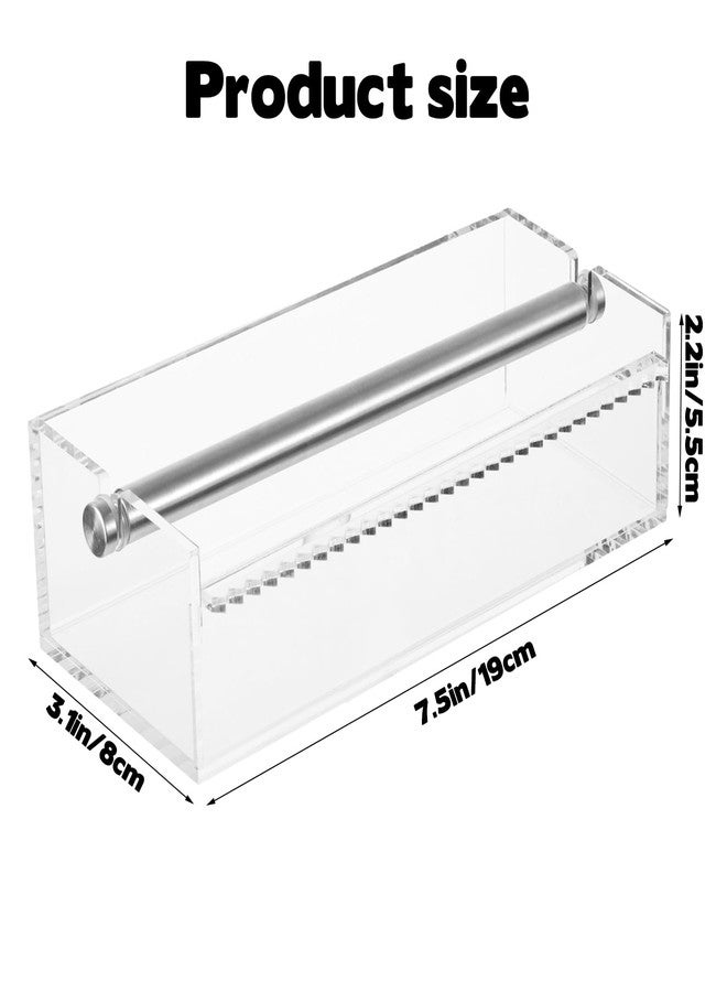 Rainmae Acrylic Washi Tape Dispenser Washi Tape Organizer Sticker Roll Cutter Masking Tape Storage Dispenser,Tape Cutter,Tape Roll Holder for Office Home School (Not Include Tape) - Image 2