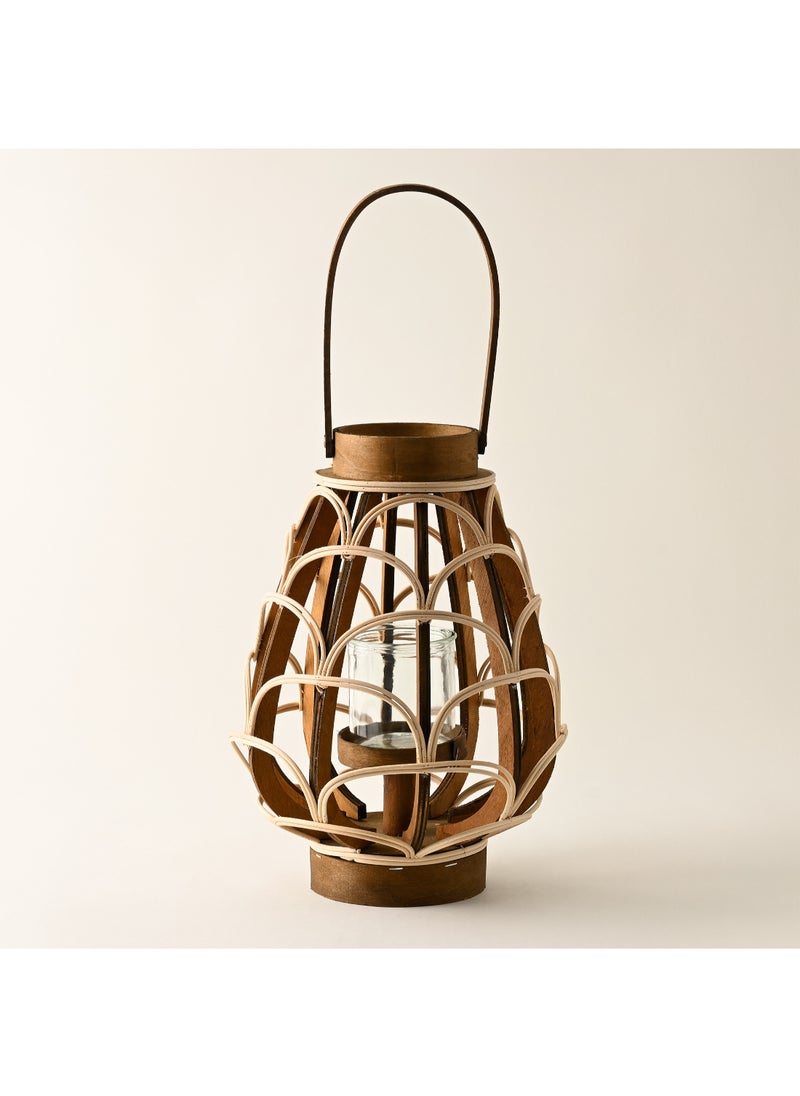 Homez - Homez rattan lantern32.5*23.2*23.2cm - Image 1