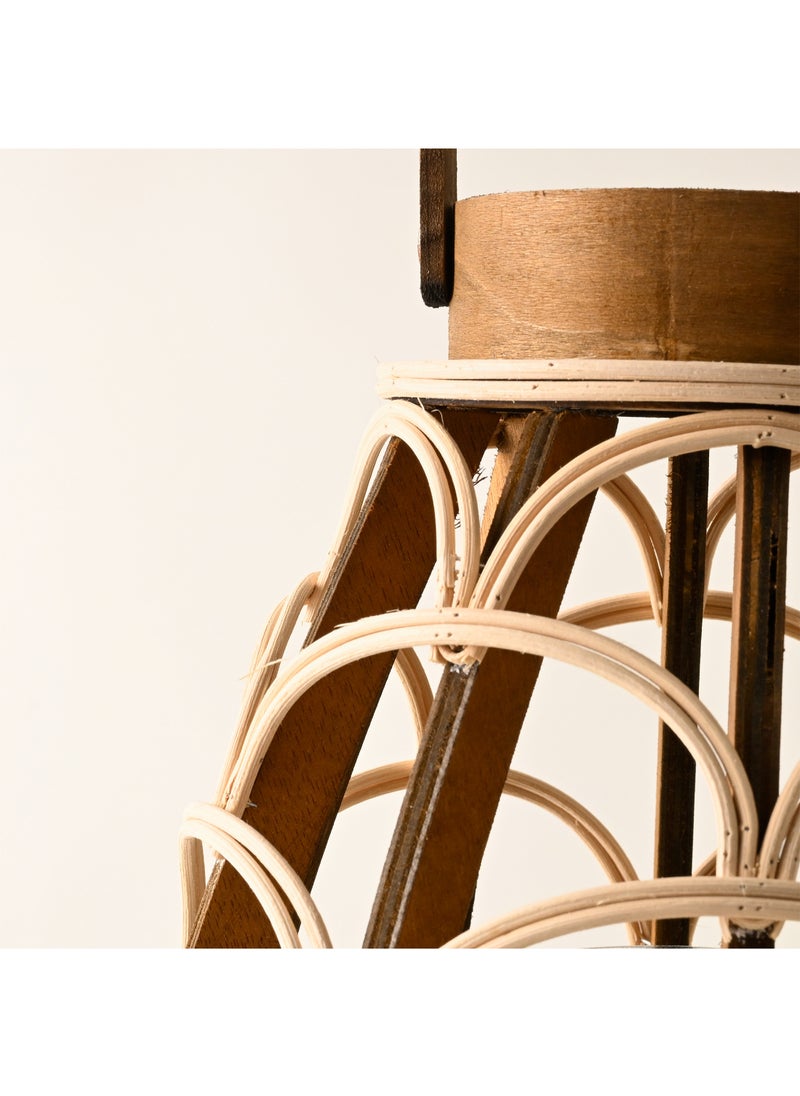 Homez - Homez rattan lantern32.5*23.2*23.2cm - Image 1