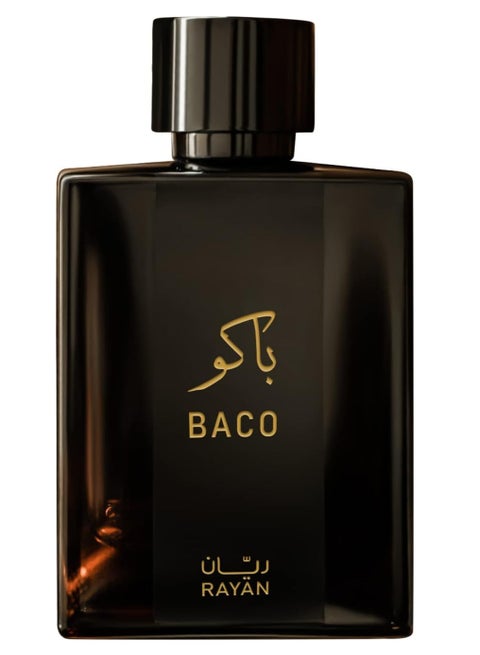RAYAN BACO Perfume, Long Lasting Perfume for Men, 100 ML Eau De Parfum for Men, Ideal Arabic Perfume for Men and Ideal Gift for All Occasions, Rayan Leather Fragrance & Attar with 3 Type of Notes