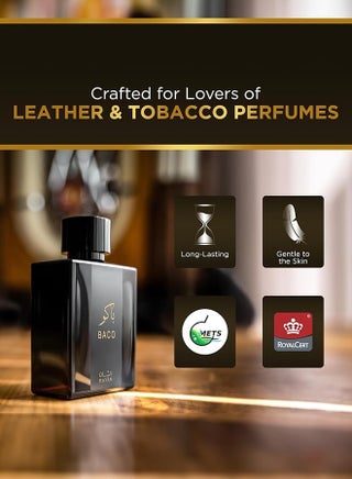 RAYAN BACO Perfume, Long Lasting Perfume for Men, 100 ML Eau De Parfum for Men, Ideal Arabic Perfume for Men and Ideal Gift for All Occasions, Rayan Leather Fragrance & Attar with 3 Type of Notes - view 3