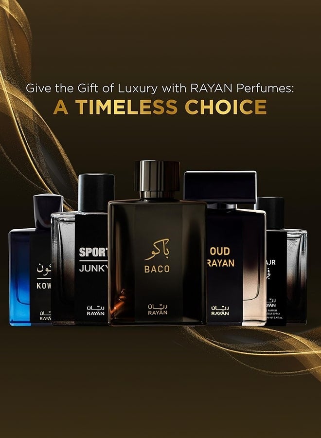 Rayan عطر ريان، عطر رجالي يدوم طويلاً 100 مل، عطر مثالي للرجال وهدية مثالية لجميع المناسبات، عطر ريان بثلاث مكونات (الأعلى، القاعدة، والقلب) - Image 5