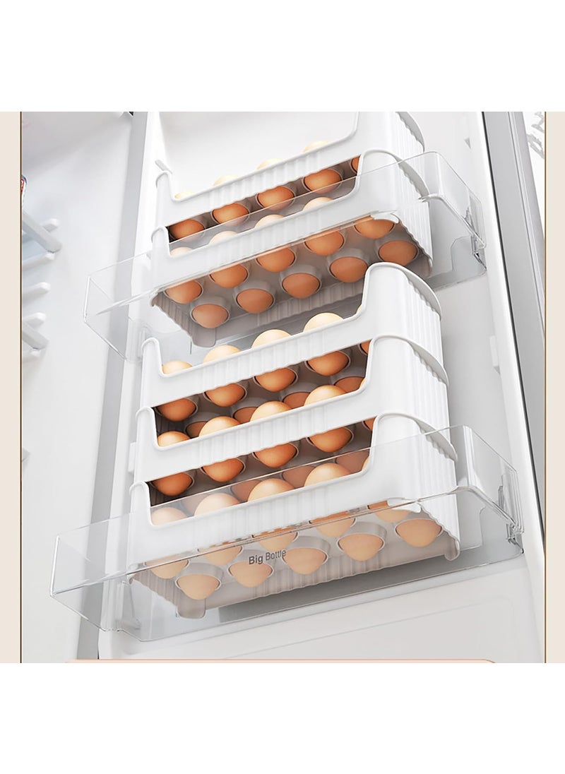 GAURINANDAN GAURINANDAN 3Layer Fridge Side Door Egg Storage Container with 30 Grids Detachable Plastic Egg Organizer for Kitchen CounterTop egg Holder  - Image 4
