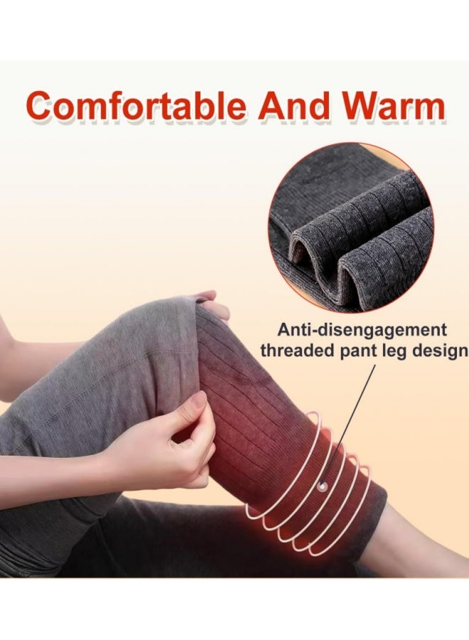 BESTPEAK Warm and thickened cashmere and wool leg warmers  unisex  knee support pads  comfortable  breathable  and highly elastic   Suitable for men and women's sports and everyday wear    two pairs available in black and gray - Image 5