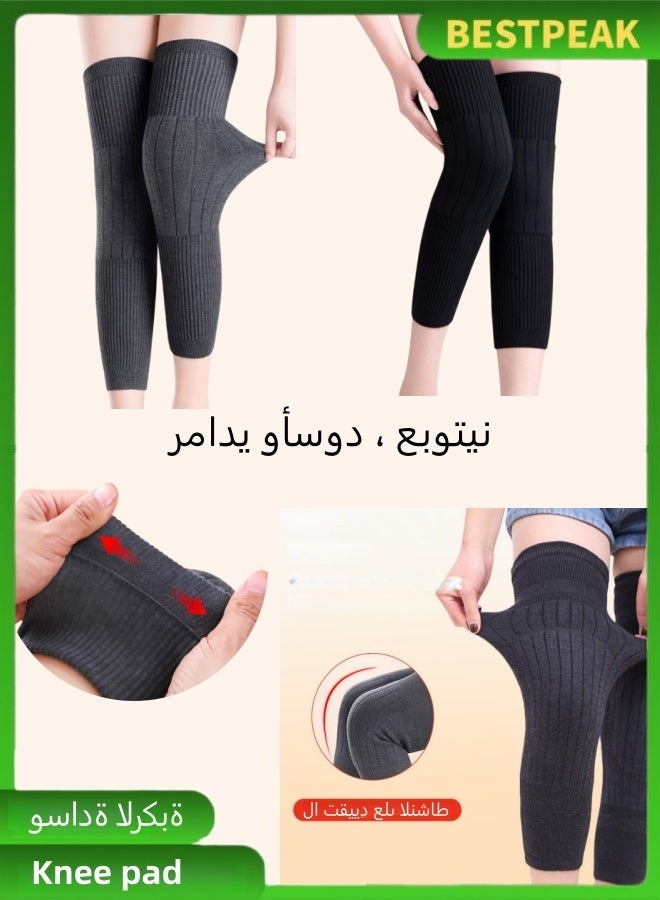 BESTPEAK Neutral knee pads, support pads, thin knee pads, men's and women's sports and daily wear (black and gray) - Image 1