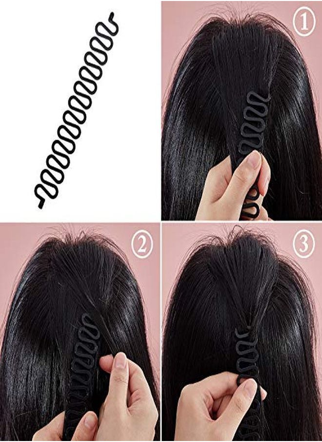 WILLBOND 14 Pieces Hair Braiding Tool Hair Styling Accessories Kit Ponytail Twist Styling Diy Tool French Hair Fishbone Braid Tool With Mini Rubber Bands For Girls Women Diy Hairstyle Favors  - Image 2