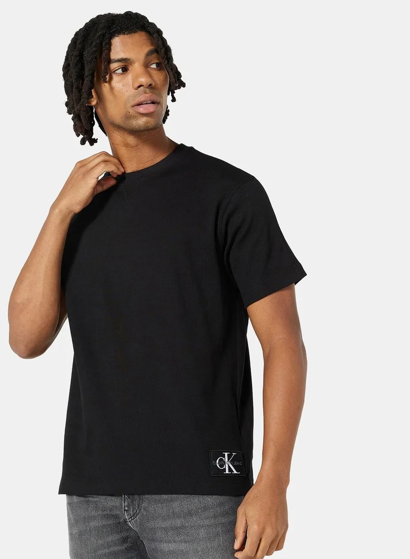 CALVIN KLEIN Slogan Crew Neck T-Shirt