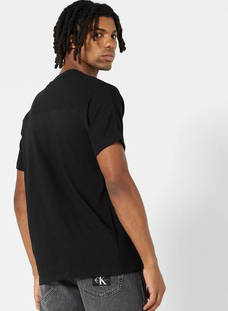 CALVIN KLEIN Slogan Crew Neck T-Shirt