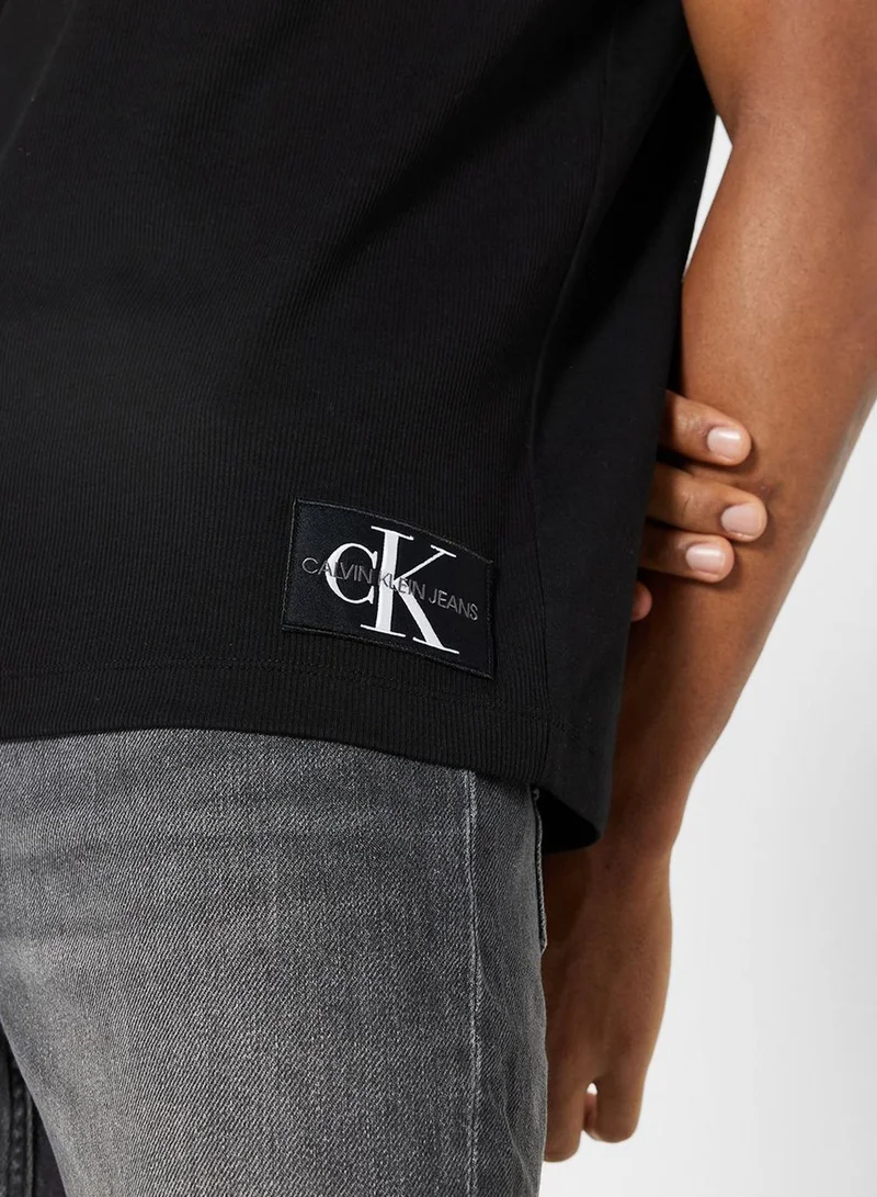 CALVIN KLEIN Slogan Crew Neck T-Shirt