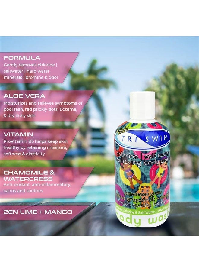 TRISWIM KIDS Scented Body Wash After-Swimmer Skincare, Chlorine Removal, Soothes and Moisturizes Skin, Relieves Symptoms Eczema & Dry Skin - Image 2