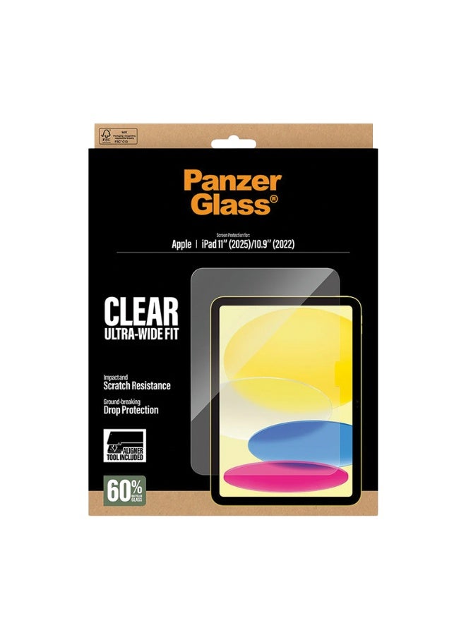 بانزرجلاس حماية شاشة بانزر جلاس مع أداة التركيب ايباد 11 انش 2025 | ايباد 10.9 انش 2022 - شاشة كاملة شفاف - Image 5
