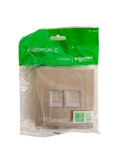 Schneider Electric Avataron C Data Socket Cover Without Module E8732Rjsc_WG, 2 Gangs, Wine Gold RJ45