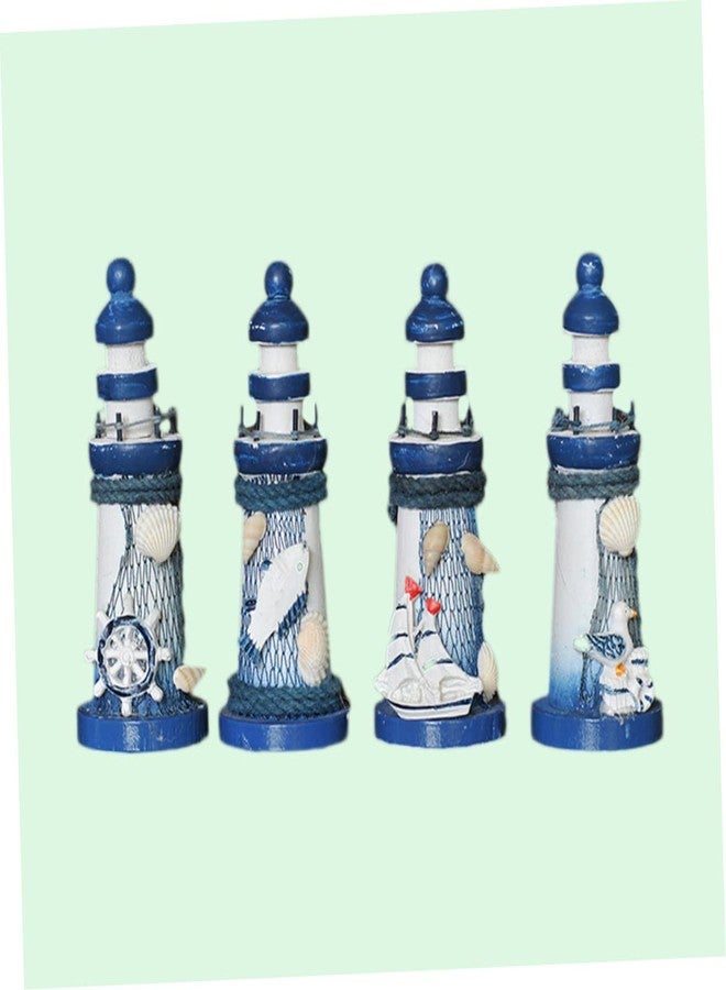 IMIKEYA Nautical Lighthouse Decor Handmade Marine Model Led Lights Fish Net Shell 5x5x13cm Random Style - Image 3