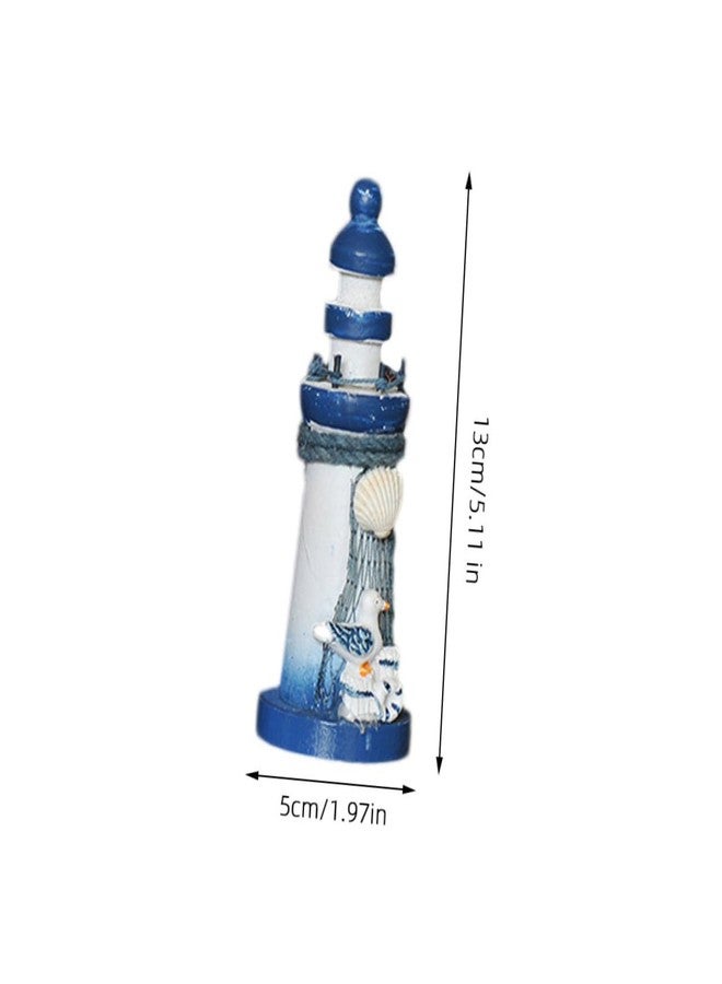 IMIKEYA Nautical Lighthouse Decor Handmade Marine Model Led Lights Fish Net Shell 5x5x13cm Random Style - Image 2