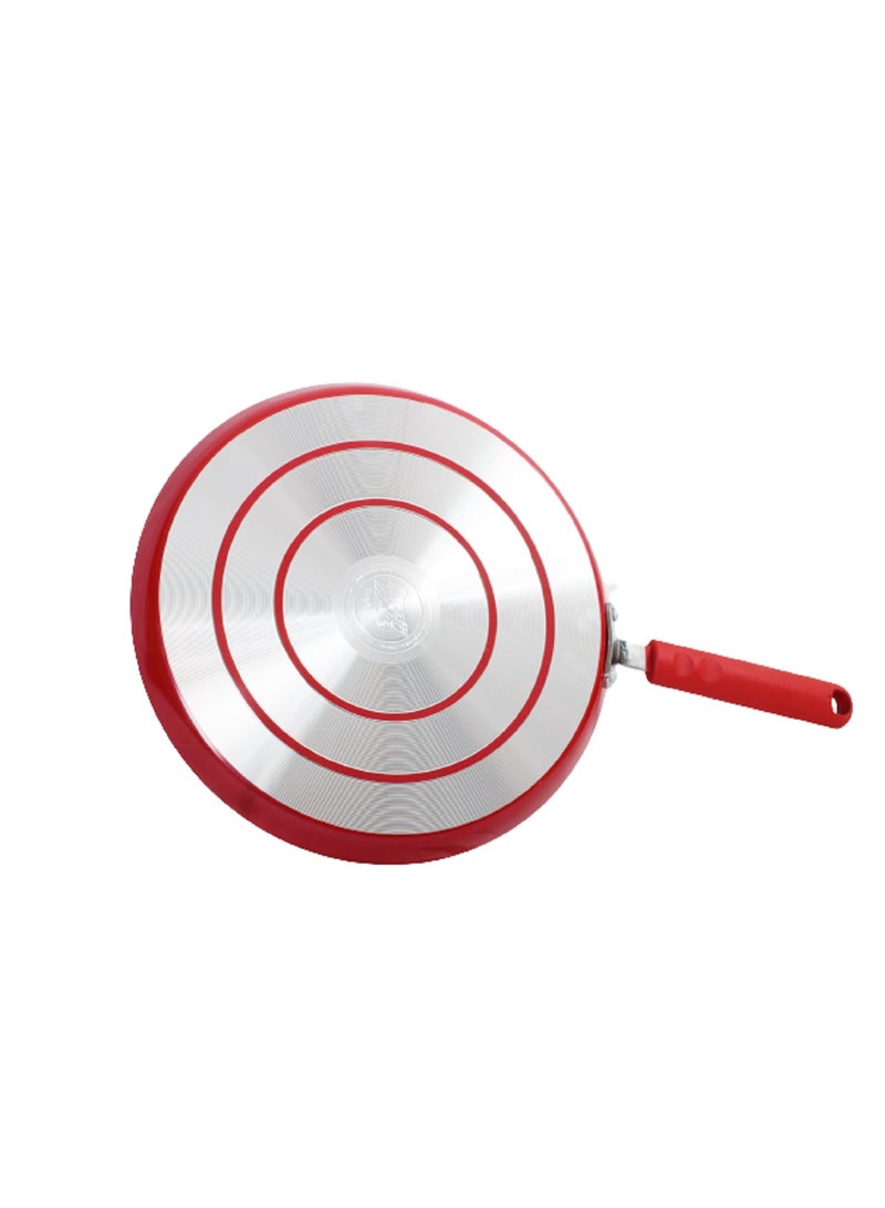 سويت هوم صينية بيتزا غير لاصقة مقاس 25 سم مع مقبض سيليكون ناعم الملمس - نقل سريع للحرارة، توفير الطاقة، طلاء غير لاصق عالي الأداء، متين مضاد للخدش ومقاوم لدرجات الحرارة العالية. - Image 5