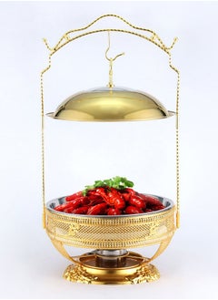keke Stainless Steel Buffet Chafing Dish Food Warmer and Heater 8.0L Golden colour  - Image 1