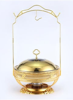keke Stainless Steel Buffet Chafing Dish Food Warmer and Heater 8.0L Golden colour  - Image 4