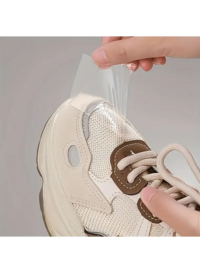 30 Pcs Heart Shaped Waterproof Shoe Covers Transparent Self Adhesive Rainproof Dirtproof - Image 2