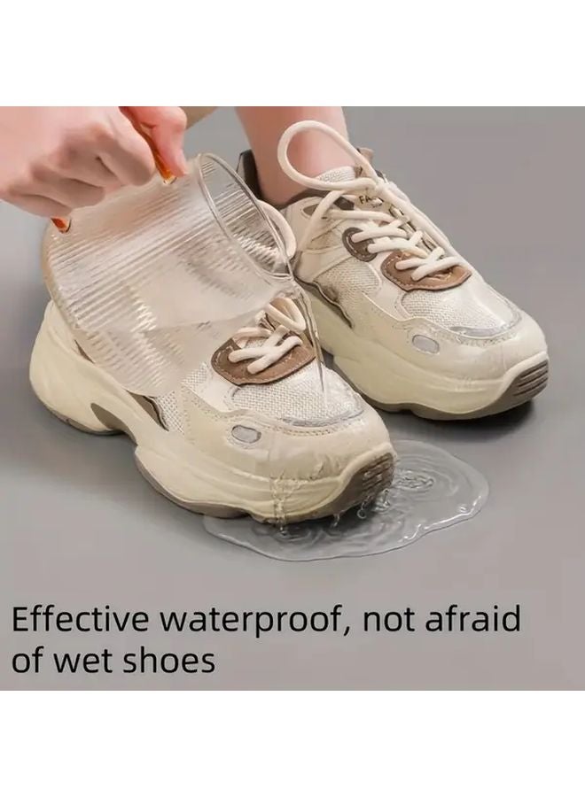 30 Pcs Heart Shaped Waterproof Shoe Covers Transparent Self Adhesive Rainproof Dirtproof - Image 4