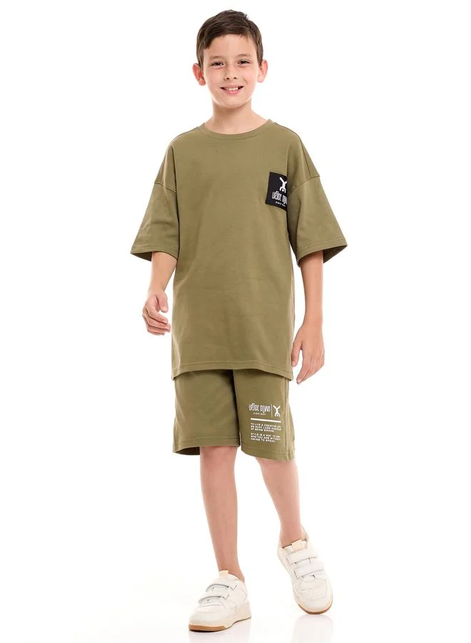 فكتور اند جين Dropped Shoulder Oversized T-Shirt & Shorts Set by Styli