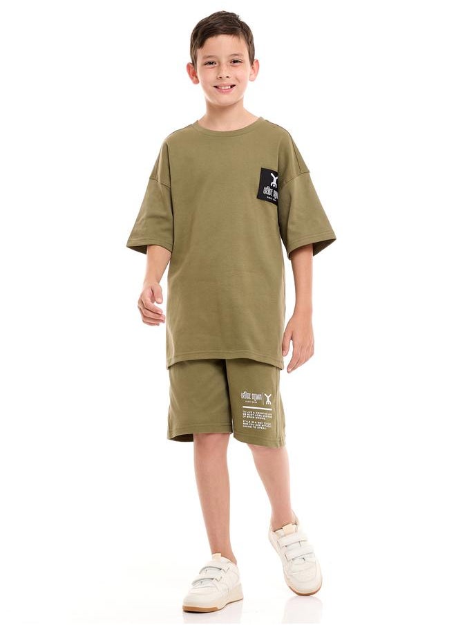 victor and jane - Dropped Shoulder Oversized T-Shirt & Shorts Set by Styli - Image 1