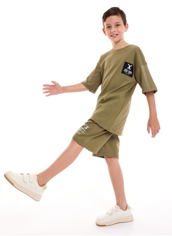 victor and jane - Dropped Shoulder Oversized T-Shirt & Shorts Set by Styli - Image 1