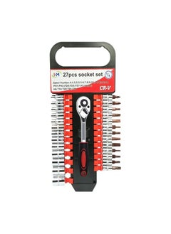 Generic I M 27 Pcs  1 4 inch Dr  Socket Wrench Tool Set Cr V for Home/Mechanic Home H 0017  - Image 1