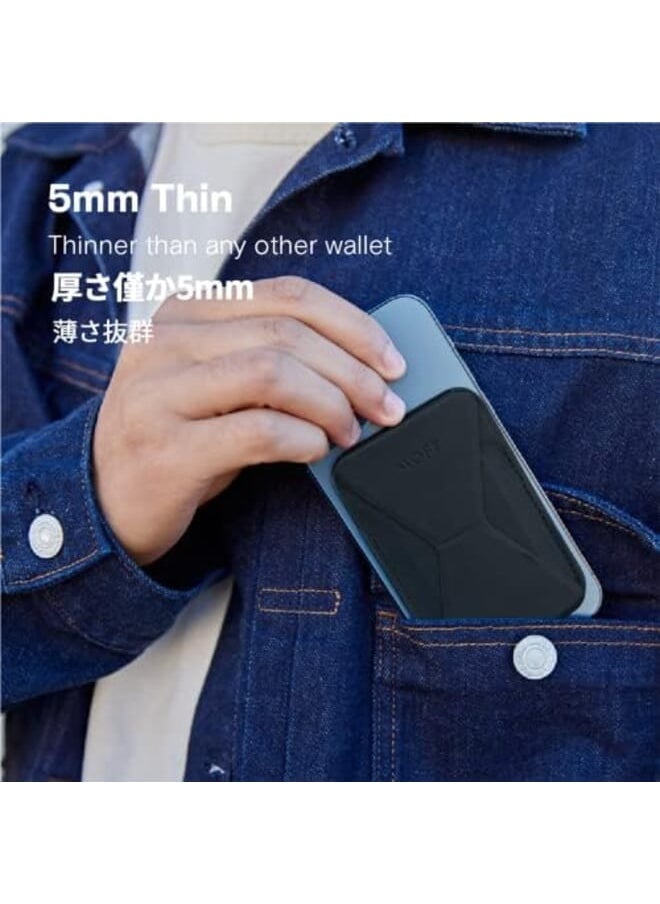 Reusable Adhesive 4 In 1 Cell Phone Grip Phone Stand Card Holder Adjustable Viewing Angles Thin Design With Grip To Be Held For All Iphone Android Smartphones Dark Blue